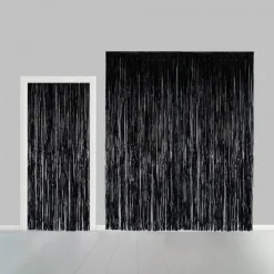 Glittergardin Sort, 100 x 240 cm