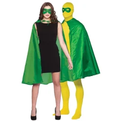 Grønn Superhelt Kappe & Maske