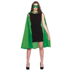 Grønn Superhelt Kappe & Maske