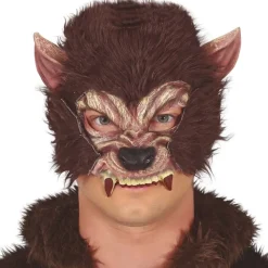 Halvmaske Brun Ulv, lateks