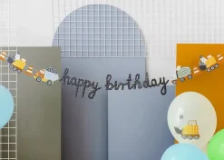 Happy Birthday Banner Byggeplass