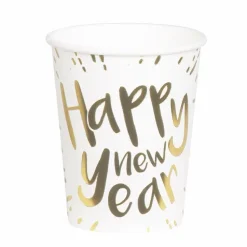 Happy New Year Pappkrus 6 stk