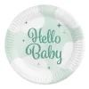 Hello Baby Skyer Babyshower tallerkener 23cm, 8 stk.