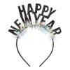Hårbøyle Happy New Year Sort