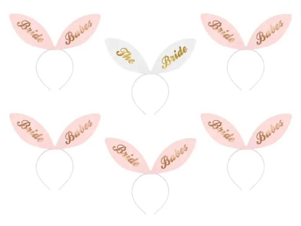 Hårbøyler Bride Squad 6 stk