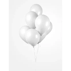Hvite Ballonger, 30 cm, 10 stk.