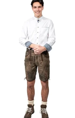 Hvit oktoberfest skjorte herre denim