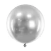 Jumbo Ballong, Glossy Silver, 60 cm