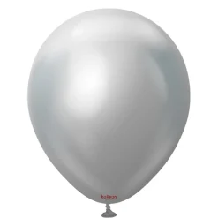 Kalisan Lateksballonger Mirror Silver, 30 cm, 10 stk