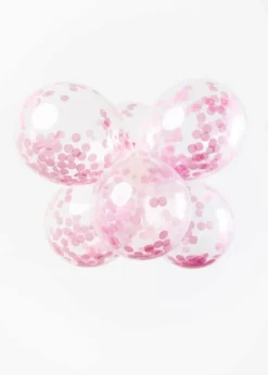 Konfettiballonger Papir Rosa, 30 cm, 6 stk