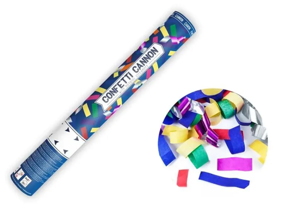 Konfettikanon, Streamers & Konfetti mix, 40 cm