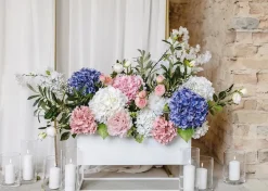 Kunstig blomst Hvit Peon, 35cm