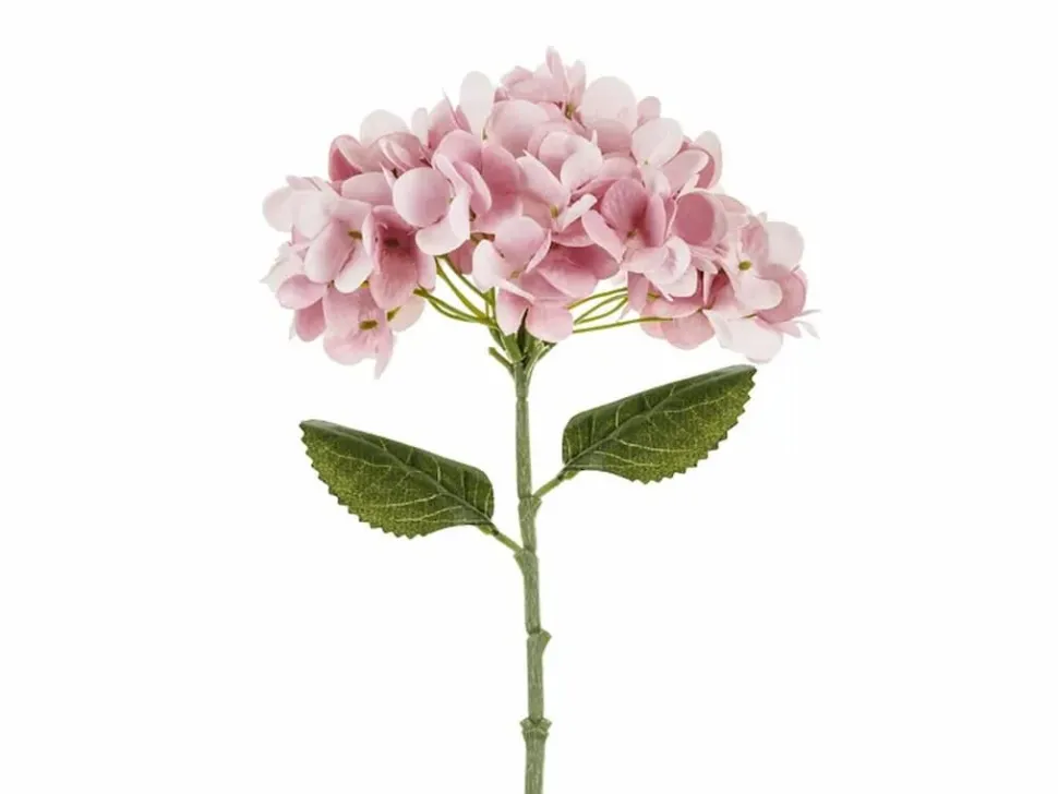 Kunstig blomst Lysrosa Hortensia, 35 cm