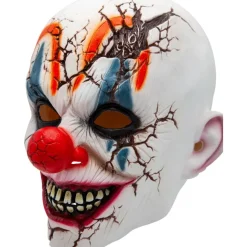 Latex Maske Klovn med knust hode