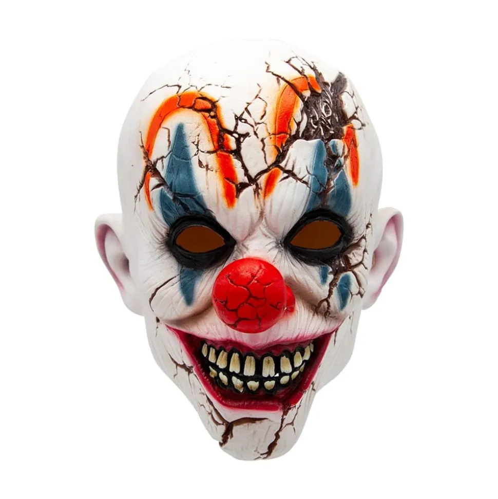 Latex Maske Klovn med knust hode