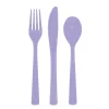 Lavendel Gjenbrukbart Plastbestikk, 18 stk.