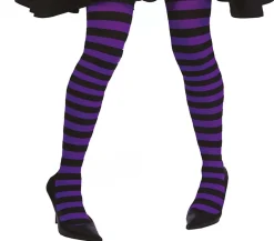 Lilla stripete tights