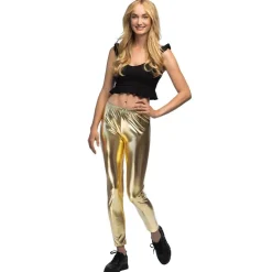 Metallisk Leggings Gull