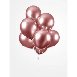 Mirror Rosegull ballonger, 30 cm, 10 stk