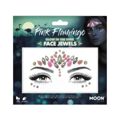 Moon Face Jewels Glow Rosa Flamingo