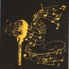 Music Gold Record Servietter, 20 stk
