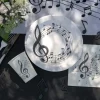 Musikk tallerken hvit, 10stk