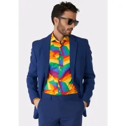 OppoSuit Zig Zag Regnbue skjorte