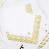 Ornament Servietter Gull, 20 stk