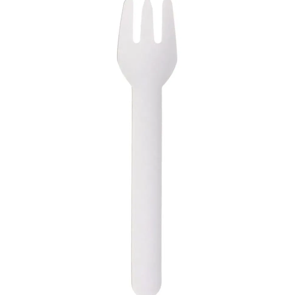 Papir Gaffel Hvit, 10 stk