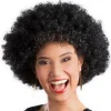 Parykk Afro Sort