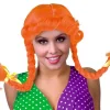 Parykk Braided Orange m/fletter (Pippi)