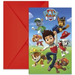 Paw Patrol Invitasjoner 6 stk