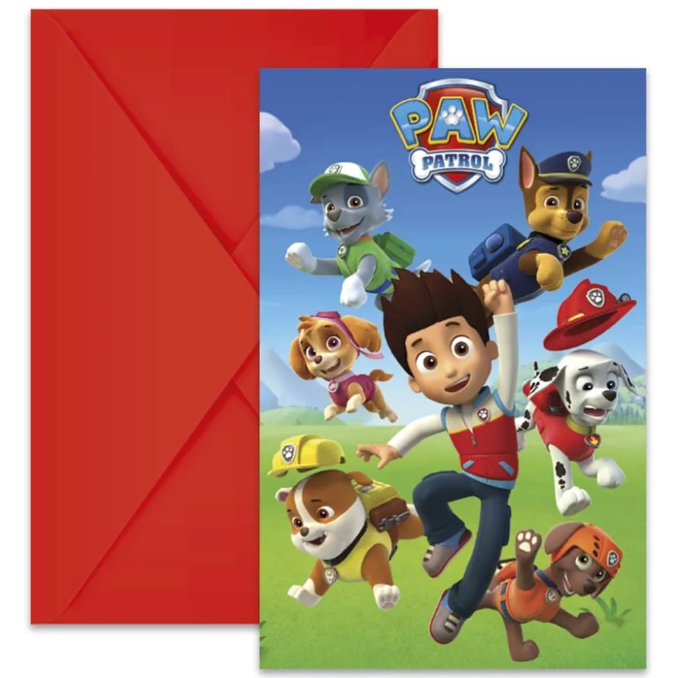 Paw Patrol Invitasjoner 6 stk