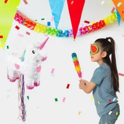 Piñata Pull Enhjørning Hvit