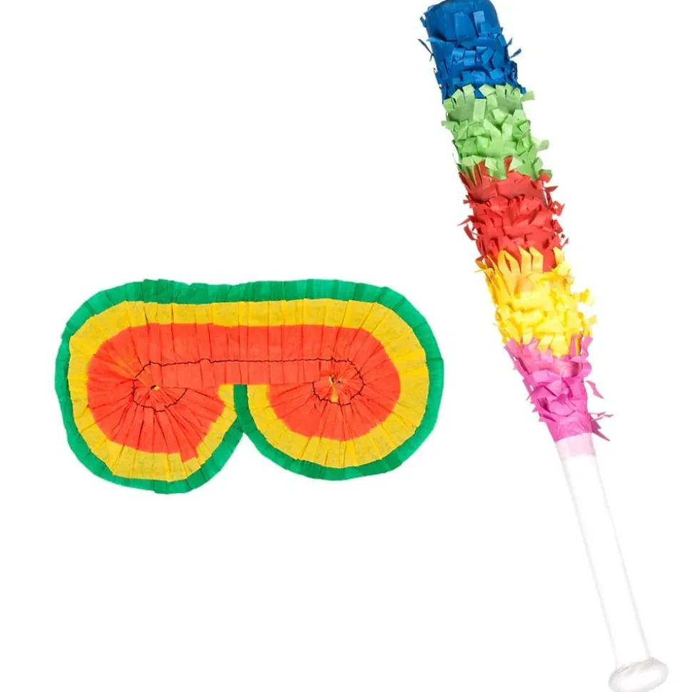Piñata Set med øyebind og pinne