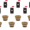 Pirat Cupcake Kit, 6 stk.