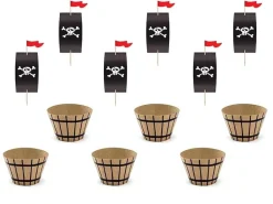 Pirat Cupcake Kit, 6 stk.