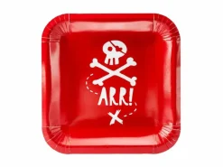 Pirat Party tallerken, 6 stk