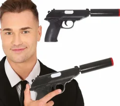 Pistol med lyddemper, 25 cm