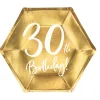 30år Bursdag Asjett Gull, 6 stk