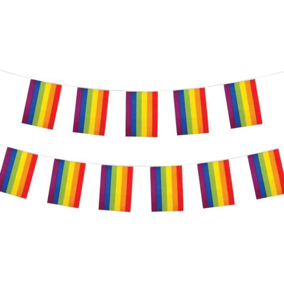 Regnbue Flaggline, 4m, 11 flagg
