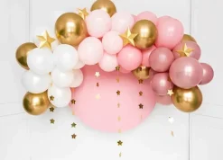 Rosa ballong girlander, 200cm