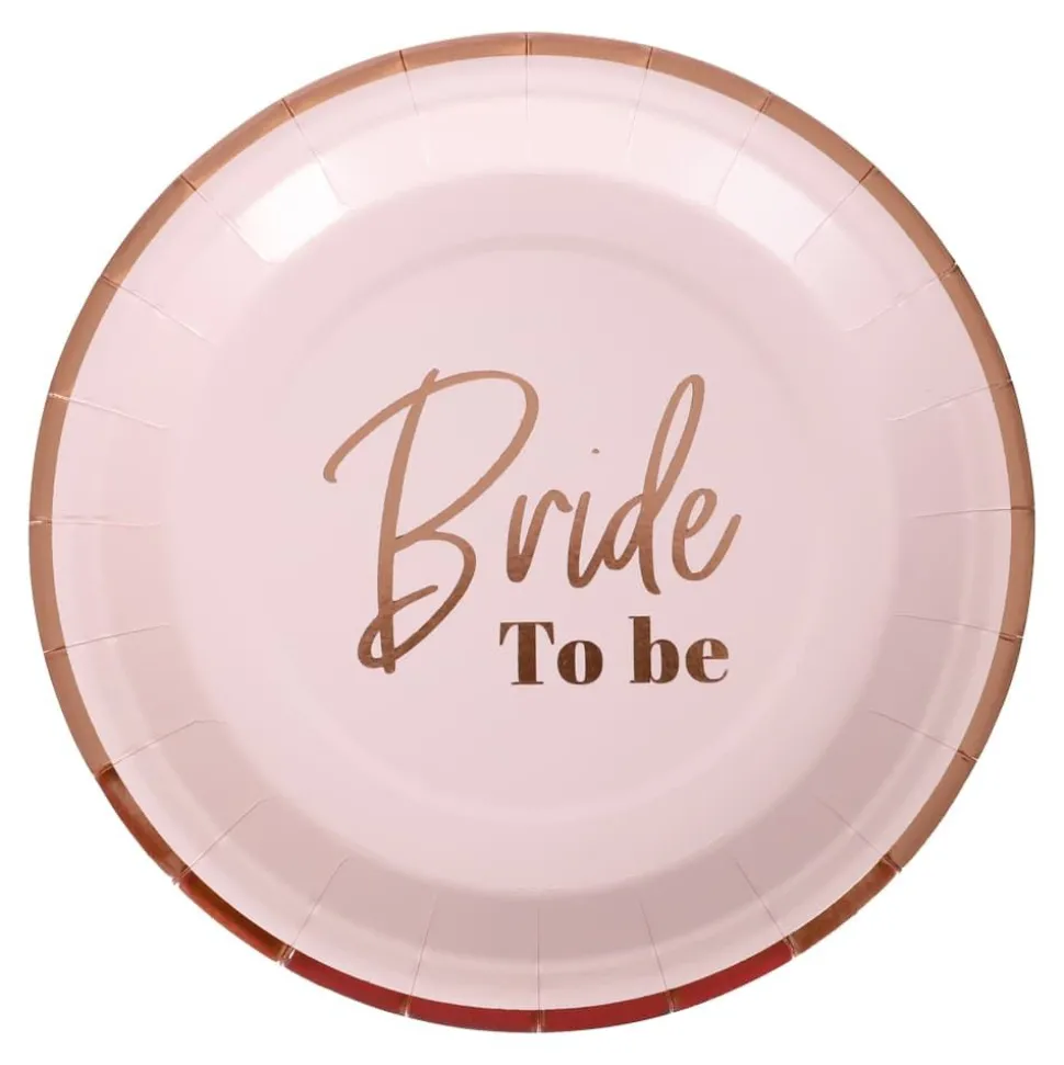 Rosa bride to be tallerken 8stk