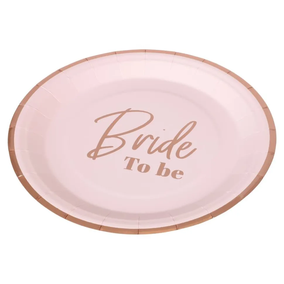 Rosa bride to be tallerken 8stk