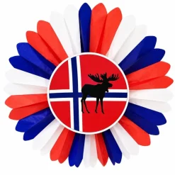 Rosett Norske flagg m/elg
