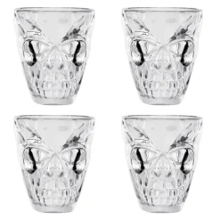 Shotglass Hodeskalle Plast, 4 stk