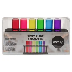 Shotglass, Test Tube, 6 stk i stativ
