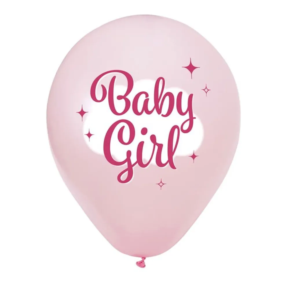 Skyer Baby Girl Ballonger, 8 stk.