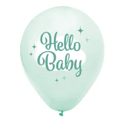 Skyer Hello Baby ballonger, 8 stk.