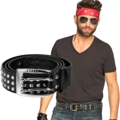 Sort Belte med Studs / Nagler